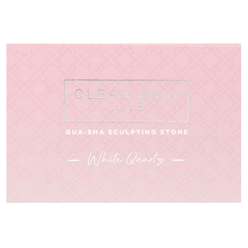 Clean Skin Club, гуа-ша, моделирующий камень, белый кварц, 1 шт.