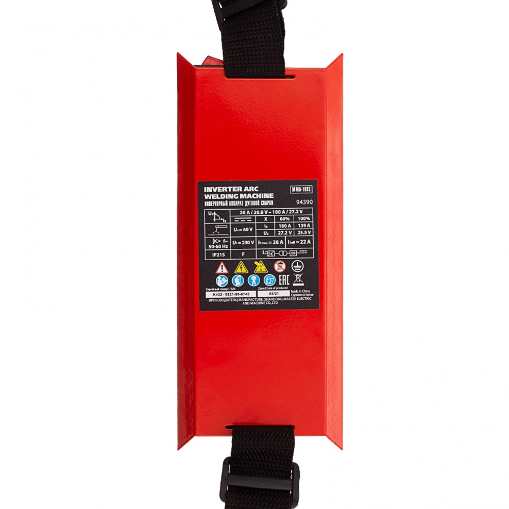 Инверторный аппарат дуговой сварки MMA-180S, 180 А, ПВ60%, диаметр электрода 1,6-4 мм MTX