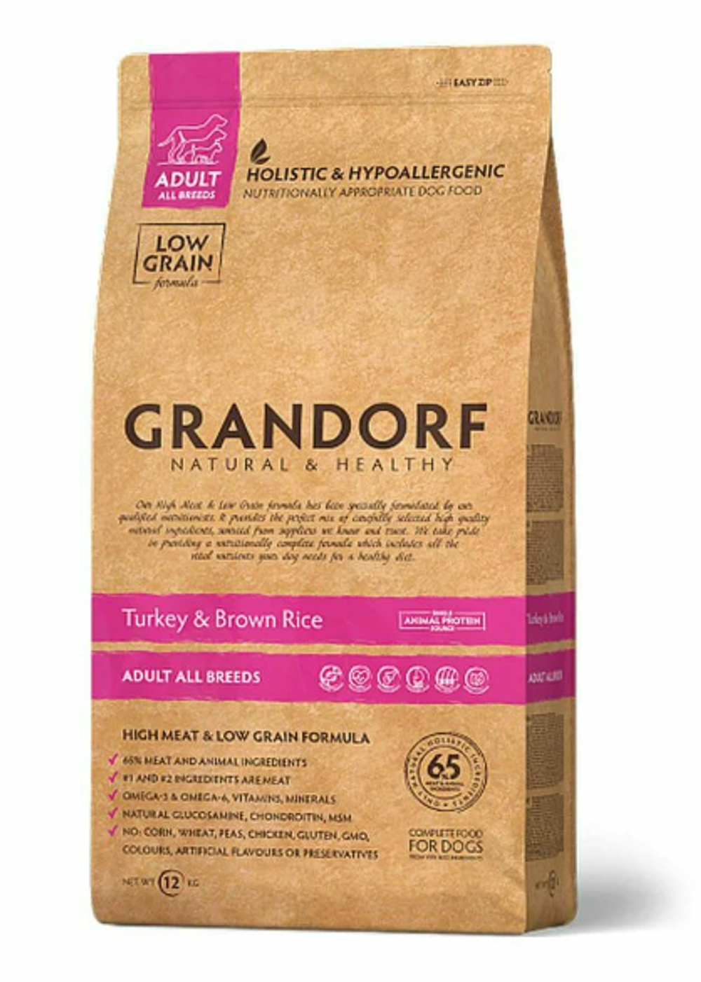 Сухой корм Grandorf Adult для взрослых собак средних и крупных пород индейка 1 кг