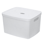 Корзина для белья с крышкой "velvet", 450*360*270мм, 35л (светло-серый флэк)