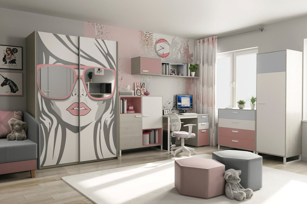 Шкаф навесной НШ1 LIBERTY PINK (Либерти пинк)