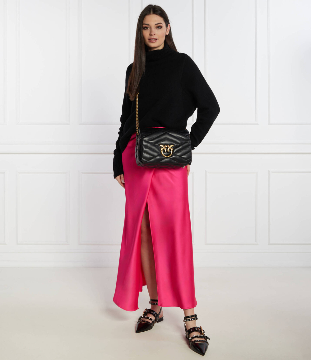 Кожаная сумка-мессенджер LOVE CLICK PUFF CLASSIC SHEEP Pinko - черный(101585 A1ET)