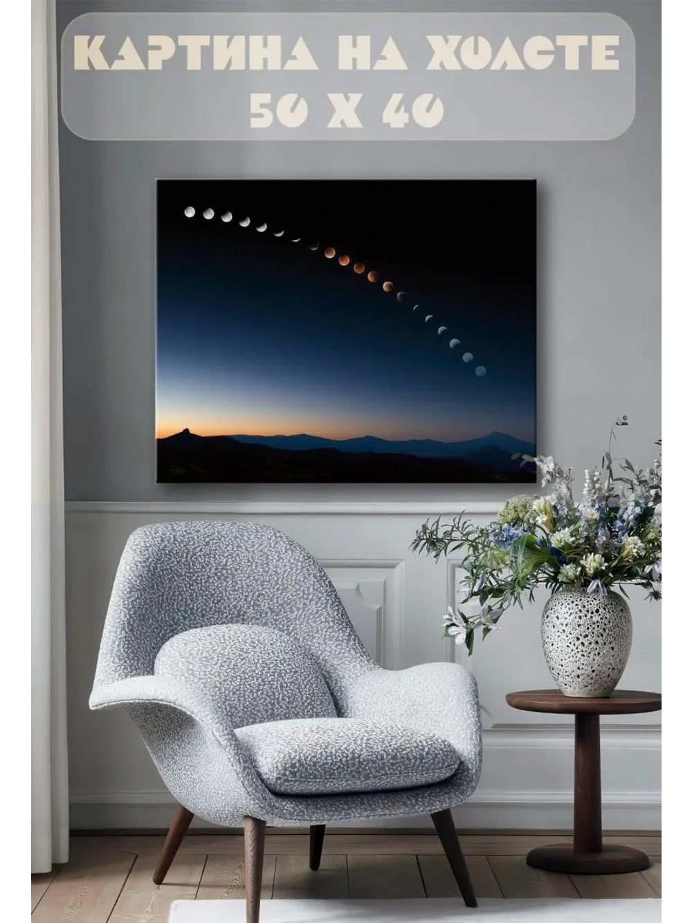 Картина на стену 40 X 50 Лунный цикл