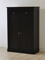 Тумба Индра из МДФ 2 ящика, черная