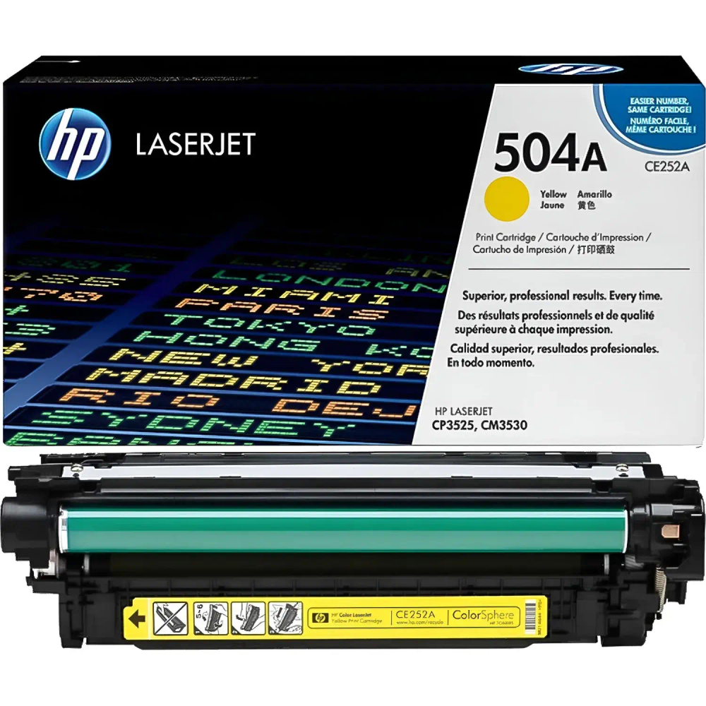 Картридж лазерный HP 504A CE252A жел. для LJ CP3525/CM3530