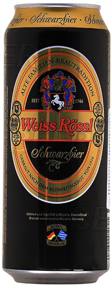 Пиво Вайсс Рёссл Шварцбир / Weiss Rossl Schwarzbier 0.5л - 24шт