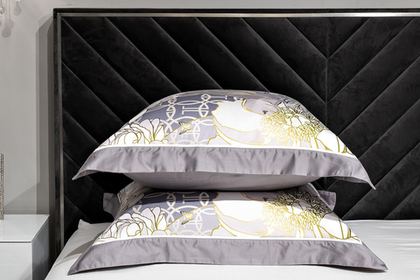 Комплект наволочек 2шт 70x70 Garda Decor Пионы серый