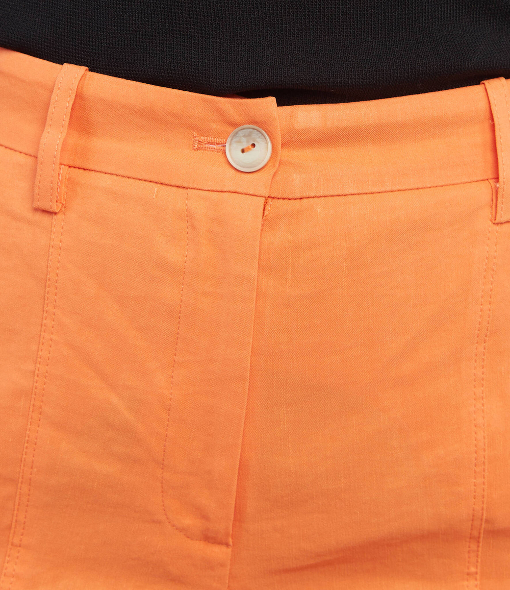 льняные брюки policoro Pinko - оранжевый(1G17CP 7435)