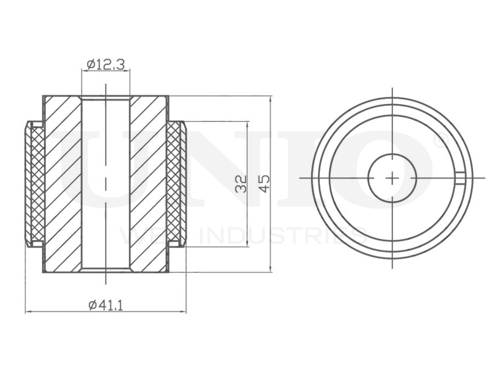 Сайлентблок заднего нижнего рычага UNIO RMP-20493