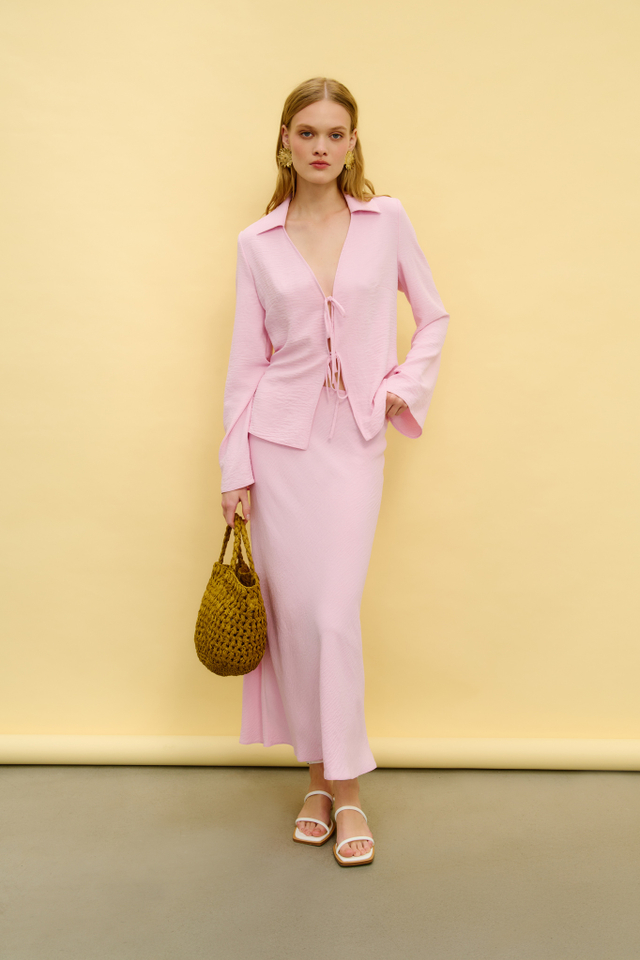 Юбка миди из фактурного хлопка