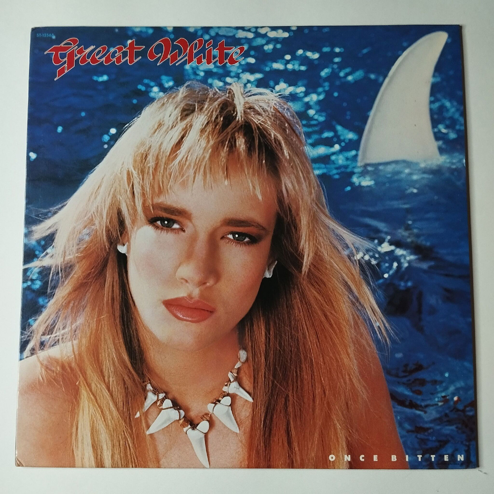 Винтажная виниловая пластинка LP Great White Once Bitten (USA 1987)