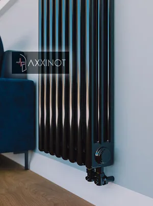 Axxinot Sentir 3180 - трехтрубный трубчатый радиатор высотой 1800 мм, нижнее подключение с термовентилем