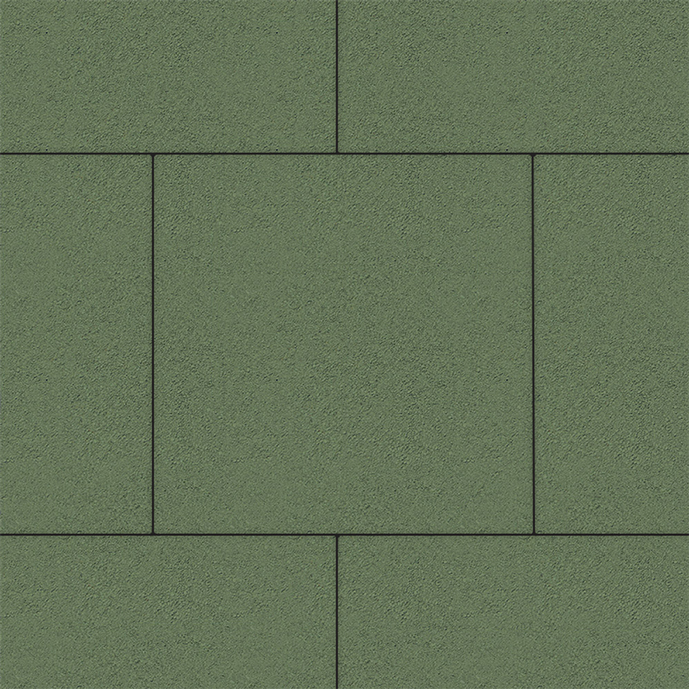 Тротуарная плитка КВАДРАТ 500х500 мм - Стандарт Зеленый В-30