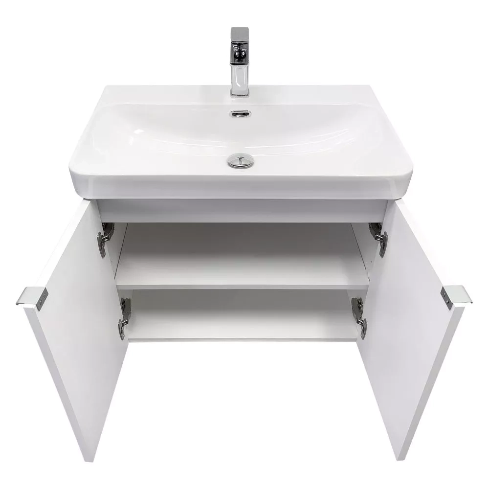 Подвесная тумба-умывальник Comforty Тенерифе-70 белый матовый с раковиной CF19595BX-70