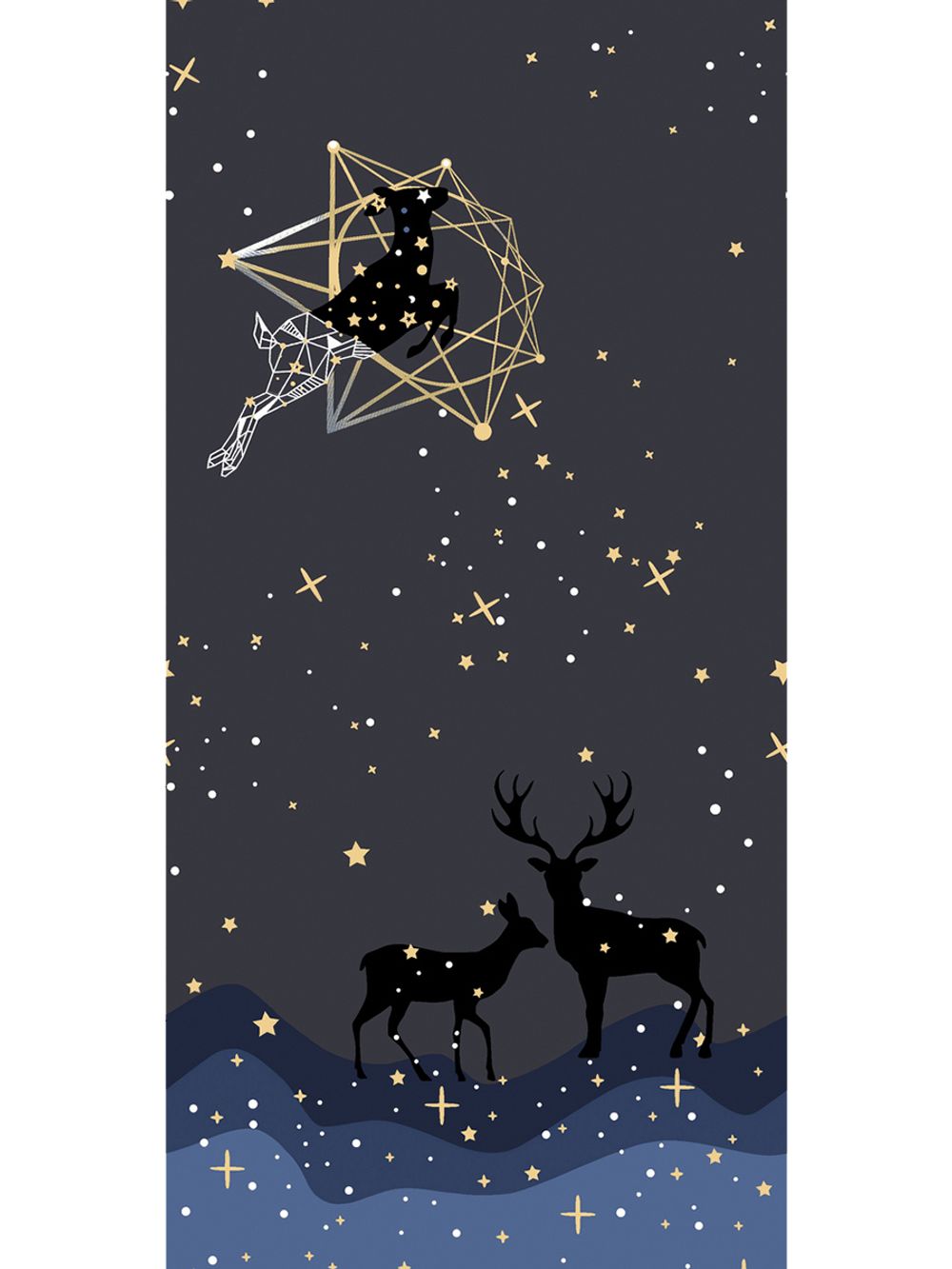 Простынь на резинке Simple House "Звездный олень" 120х200 см