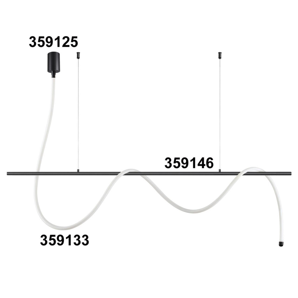 359146 KONST NT23 074 черный База - подвес для светильников 359128-359133 IP20 RAMO