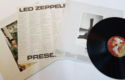 Винтажная виниловая пластинка LP Led Zeppelin Presence (Japan 1976) (No Obi)