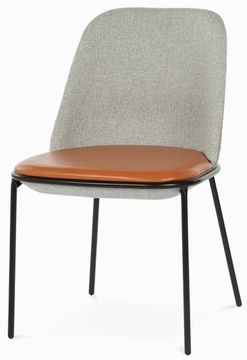Стул Embrace серая ткань и коричневая экокожа
