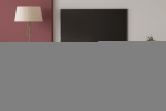 ТВ-тумба Салерно NEW 3 (МДФ) 23006 Софт Черный агат Черный 0190 PE 148*42*220 см, Черный   Фиеста
