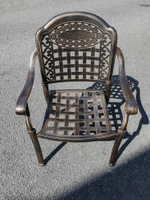 Разборное кресло Delhi из литого алюминия, античная бронза