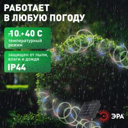 ERANN24-12 ЭРА ЭРА Садовый дюралайт на солнечной батарее, мультиколор, 5 м | Садовые декоративные светильники