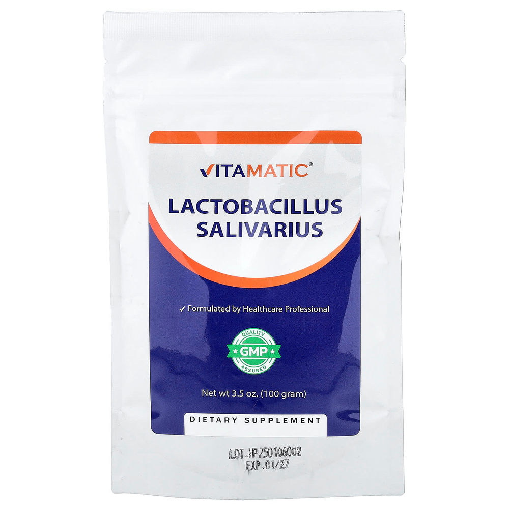 Vitamatic, лактобактерии саливариус (Lactobacillus salivarius), 100 г (3,5 унции)