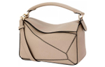 LOEWE Puzzle Cow Leather Handbag Small Women"s Sand