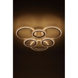 Светильник потолочный светодиодный ЭРА Модерн Ring CLL-1-90W 3K-6,5K RC WH с ДУ белый | Светильники SPB-6 с ДУ