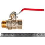 Кран шаровой полнопроходной ROMMER - 1/2" (ВР/НР, PN40, ручка-рычаг)