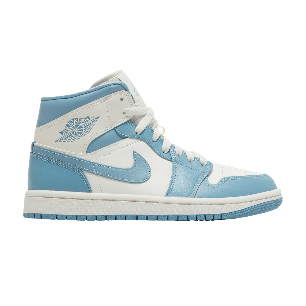 Кроссовки Air Jordan 1 Mid "University Blue" (Женская размерная сетка)