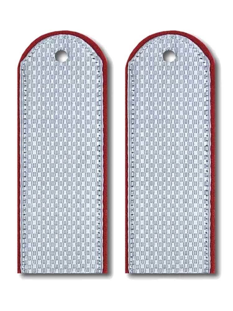 Погоны белые ФСИН чистые краповый кант пластик