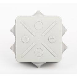 Коробка уравнивания потенциалов ЭРА KUPR-100-100-50 серая 100х100х50мм, шина 6х9, 8 групп IP55 | Коробки уравнивания потенциалов