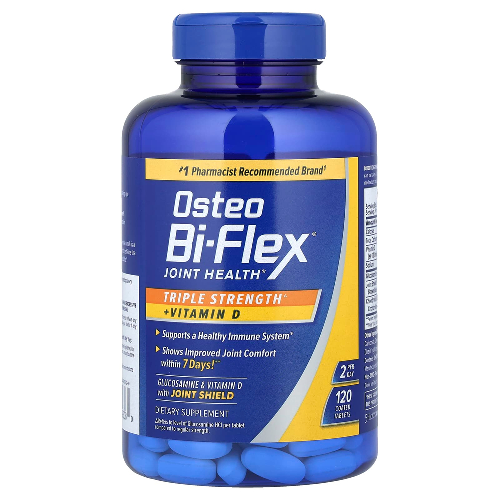 Osteo Bi-Flex, Здоровье суставов, тройная сила + витамин D, 120 таблеток в оболочке