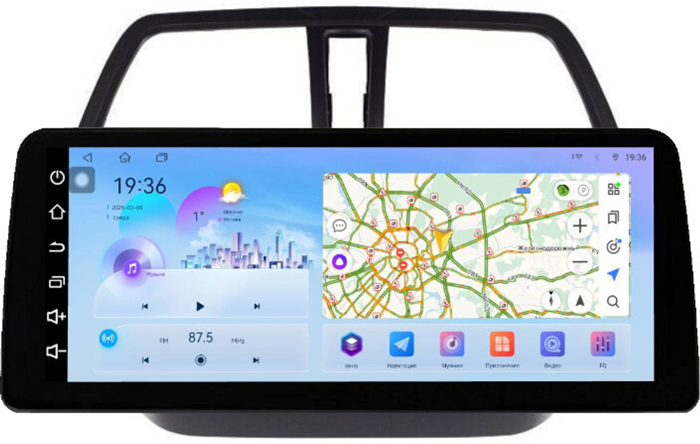 Магнитола Suzuki SX4 2 2013-2021 - FarCar монитор 12.3" 2K QLED на Android 14, TS10, CarPlay, 4G SIM-слот