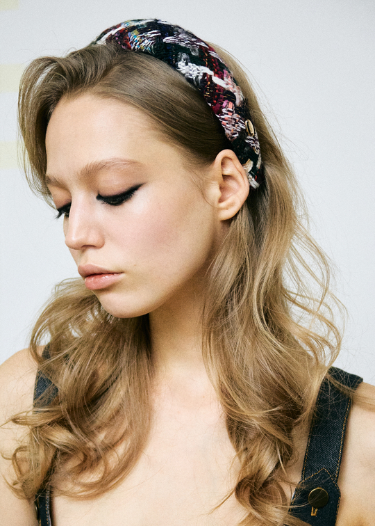 Ободок из цветного твида