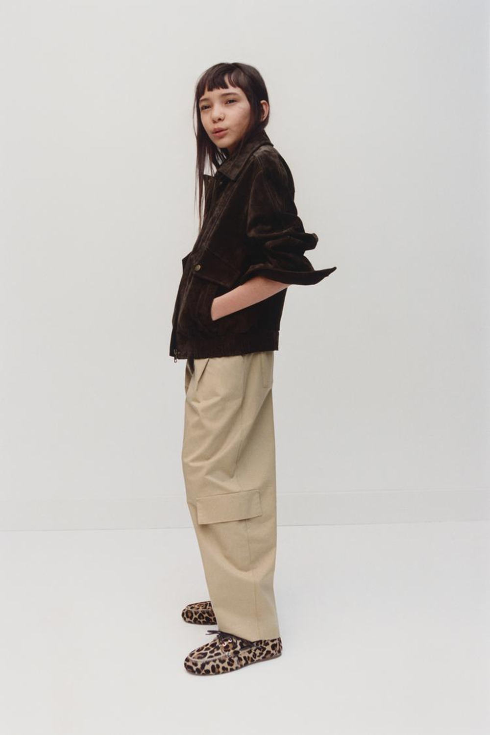 ZARA БРЮКИ КАРГО BARREL С ПРЯЖКОЙ, СВЕТЛО-БЕЖЕВЫЙ