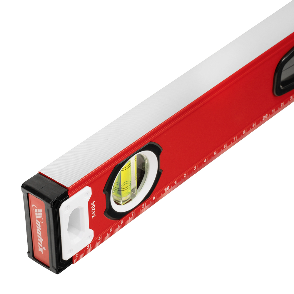 Уровень алюминиевый, фрезерованный, 3 глазка, рукоятки, 1200 мм Matrix