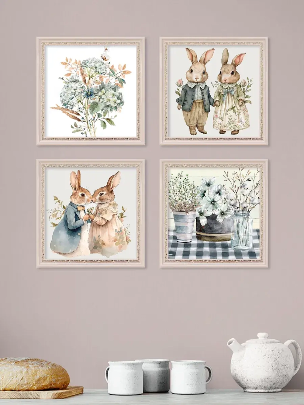 Картины на стену интерьерные на холсте 4 шт