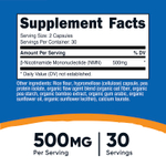Nutricost, NMN, 60 капсул (250 мг на капсулу)