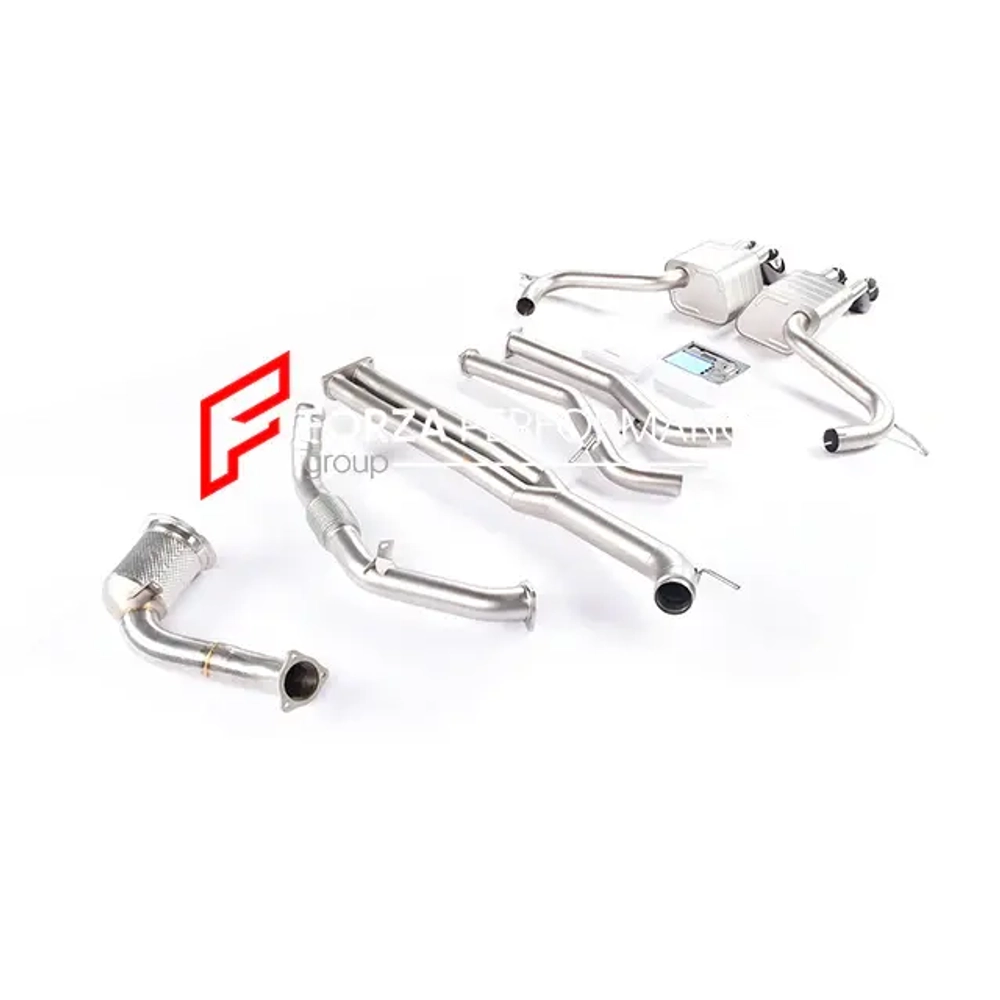 Спортивная выхлопная система с заслонками для Porsche Panamera 971 3.0T Порш Панамера