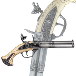 Denix Пистоль 3-х ствольный, системы Флинтлок, Франция 18 в.