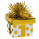 Грузик для шара Подарок 170гр (Золотой)