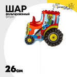 Шар Фольгированный Трактор красный (Красный)