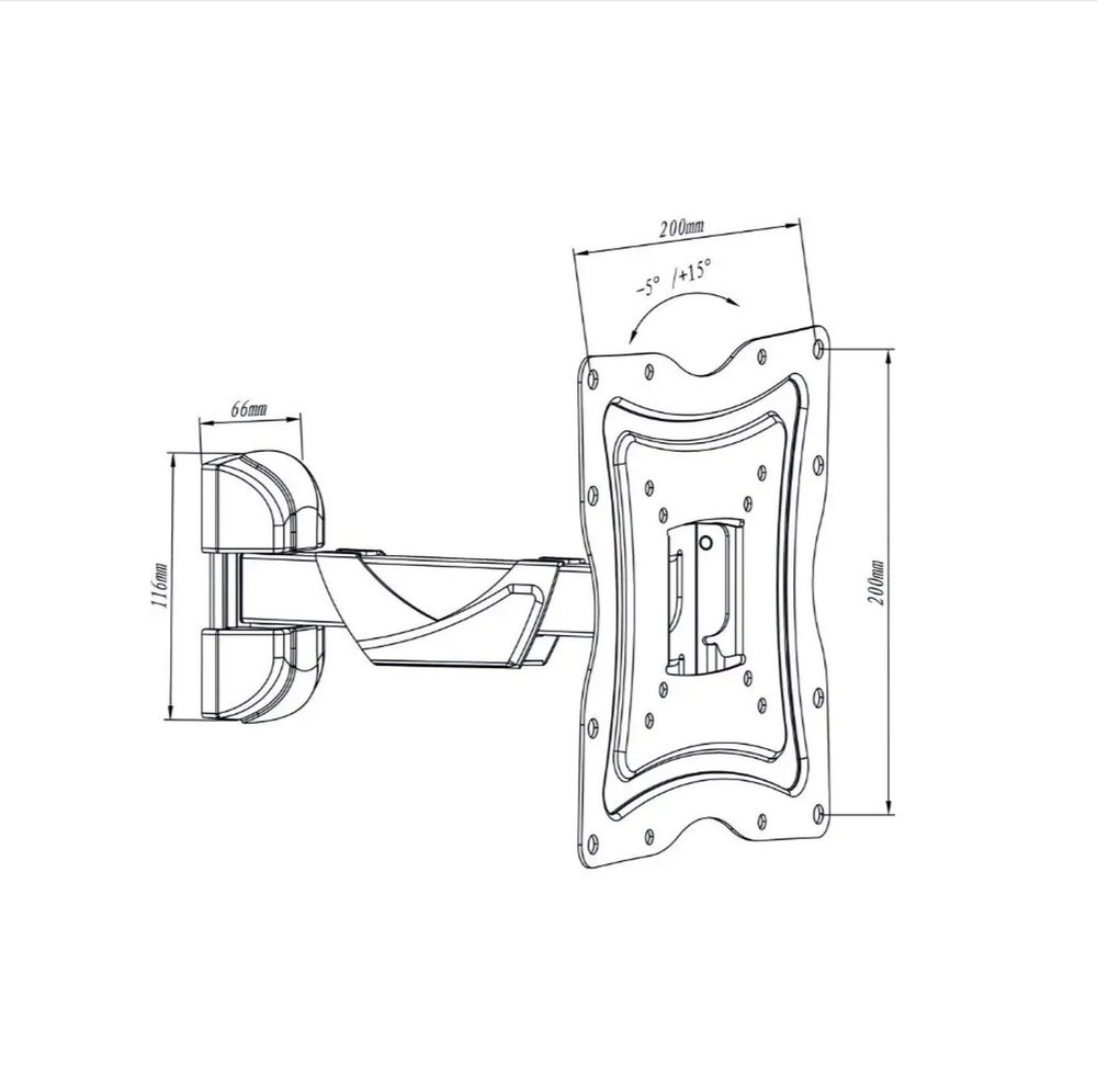 Кронштейн MD 3350 для ТВ до 50" наклонно-поворотный