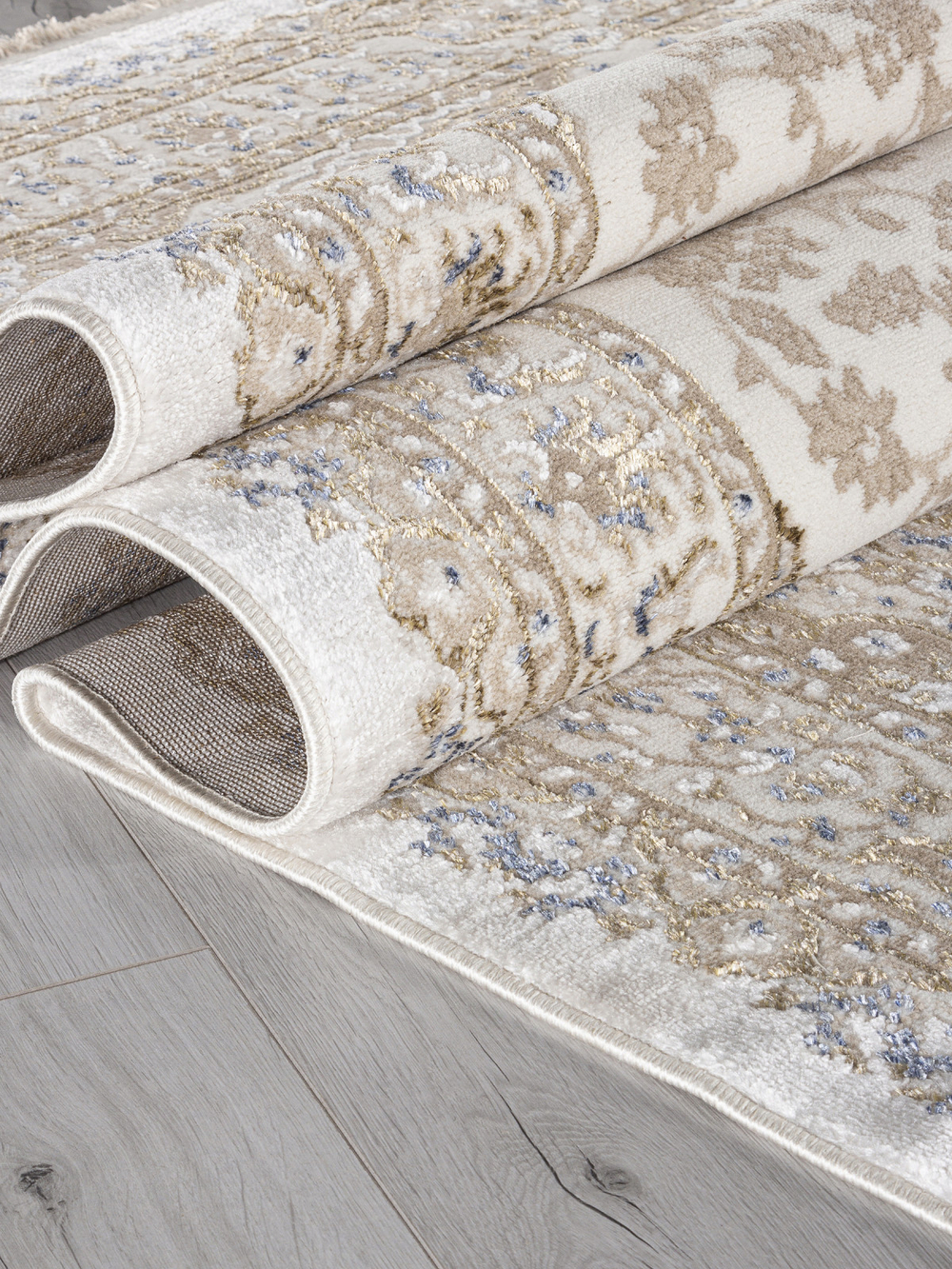 Ковер 27239A - CREAM / BLUE - Прямоугольник - коллекция MOSSO размер 200*290 см