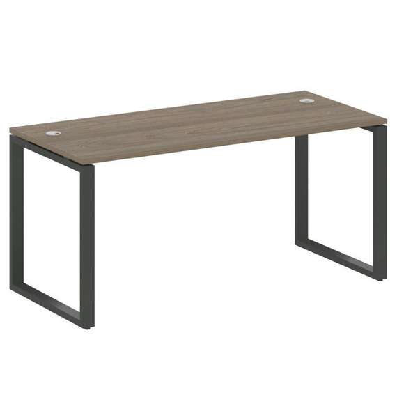 Metal System Стол письменный на О-образном м/к БО.СП-4 Вяз Благородный/Металл Антрацит 1600*720*750