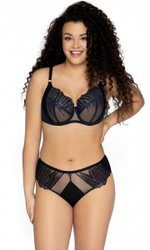 Трусики-слипы с блестящими элементами (Размер: XL) (Цвет: черный)