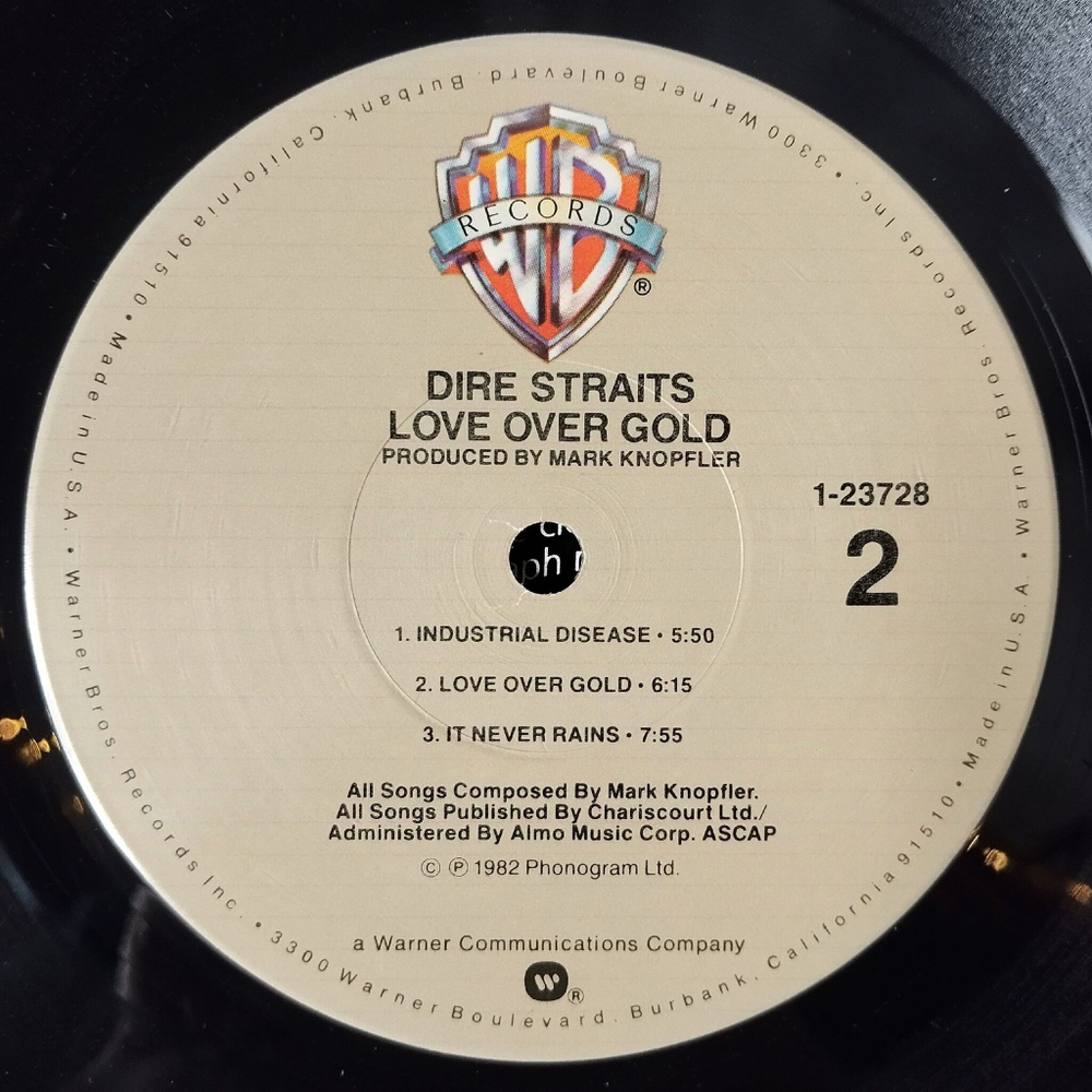 Винтажная виниловая пластинка LP Dire Straits Love Over Gold Любовь Дороже Золота (USA 1982)
