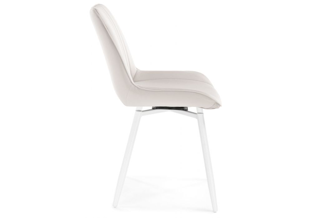 Стул на металлокаркасе Седа К крутящийся молочный / белый