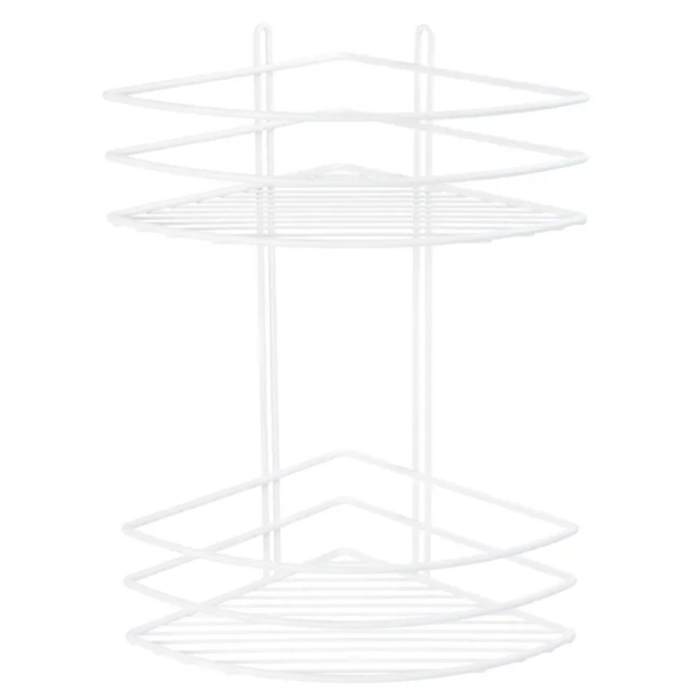 Полка корзина Fixsen двухэтажная, угловая, белая (FX-710W-2)